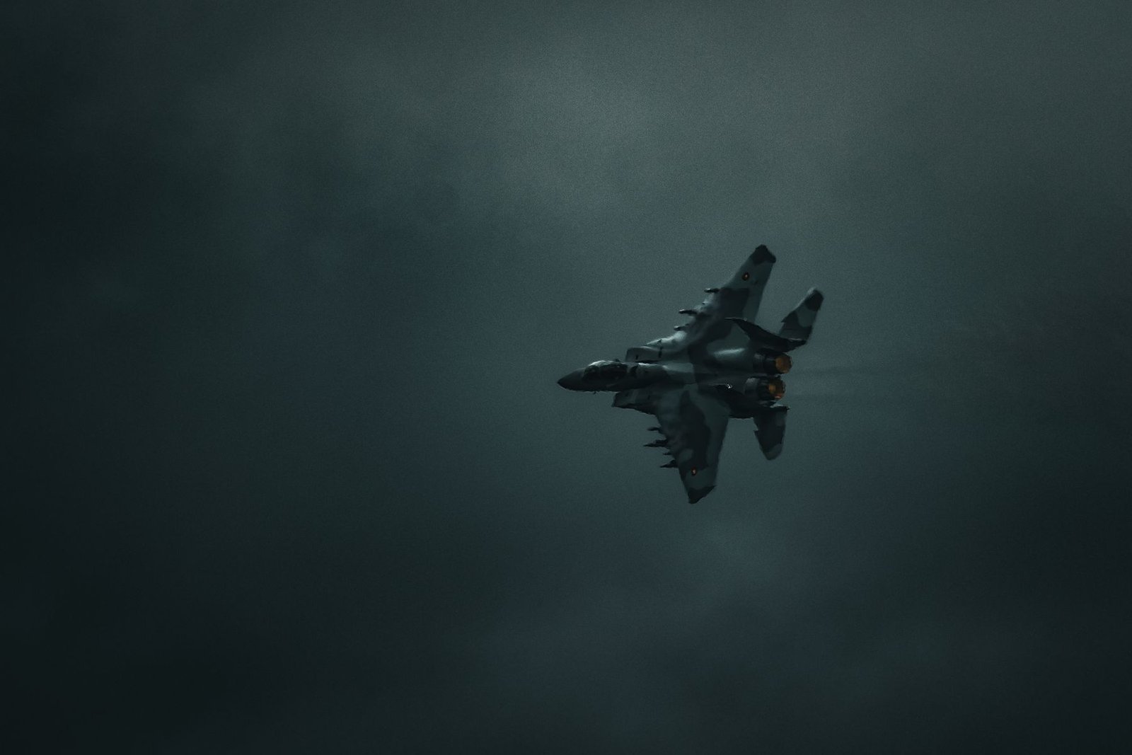 Military aircraft in flight